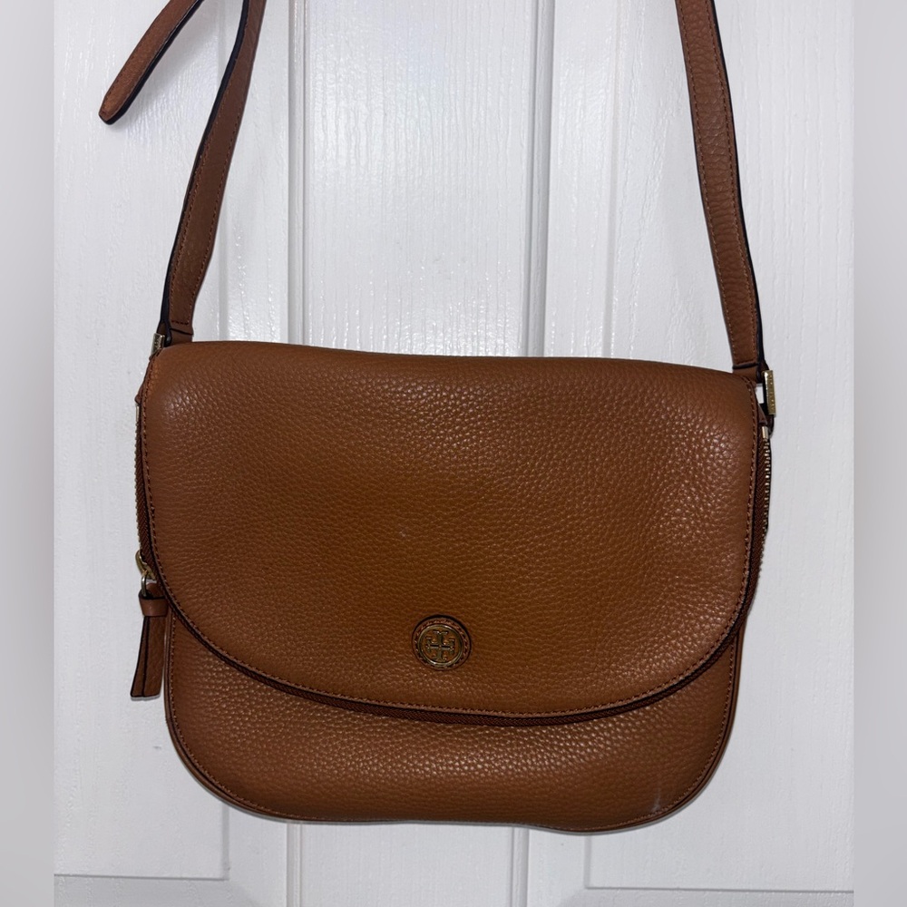 Tory Burch Brown Leather Crossbody Bag - Picture 2 of 9